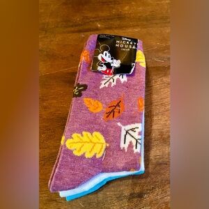 🍁Disney Mickey Mouse Crew Socks Set of 3 - Fall theme🍁 NWT